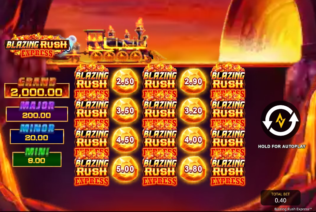 Игровые видеослоты «Blazing Rush Express» от Ирвин Казино и провайдера Area Vegas